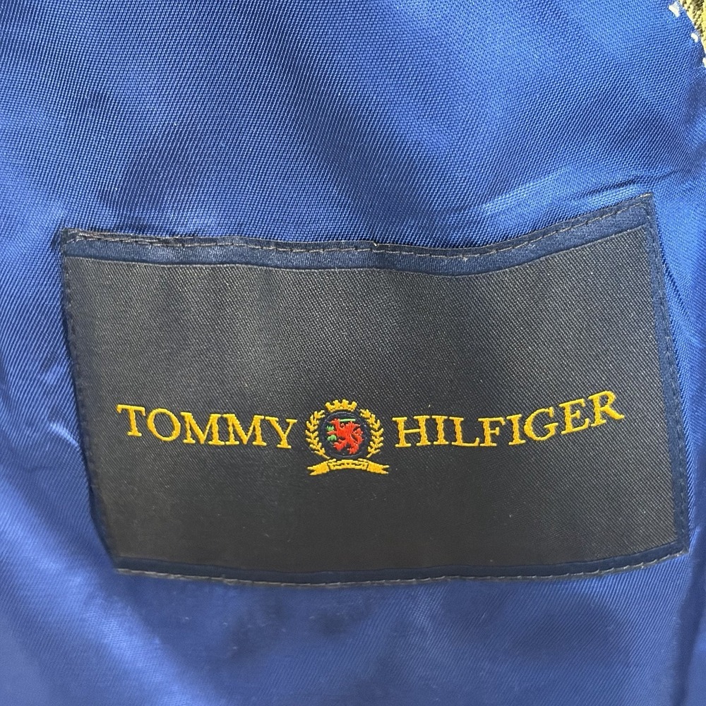 Tommy Hilfiger Mens 44R Blazer 100% Wool Brown Houndstooth 3 Button Sport Coat - Picture 6 of 9